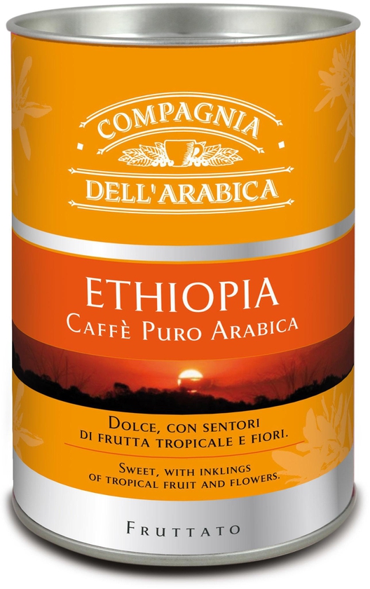 Compagnia Dell' Arabica Carton Tube Ethiopia Ground Coffee 125g 2 Packs
