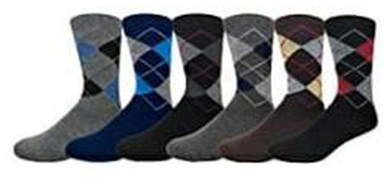 Fashion 6-Pack Men's Cotton Socks - Assorted