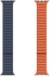 (Pack of 2) YOMNA Silicone Magnetic Strap Compatible for Watch Band 44mm 45mm 49mm, Adjustable Silicone Strap with Strong Magnetic Closure-(Navy Blue/Orange)