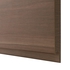 VOXTORP 2-p door f corner base cabinet set - right-hand/walnut effect 25x80 cm