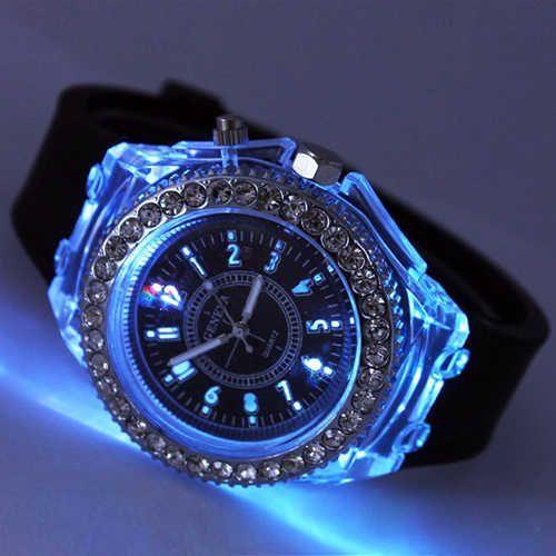 Geneva New LED Back-light Sport Waterproof Quartz Wrist Watch
