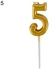 Candle Numbers For Birthdays No.5 Gold