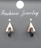 Magari Trend Triangle Female Black Simple Earrings (Black/Gold)