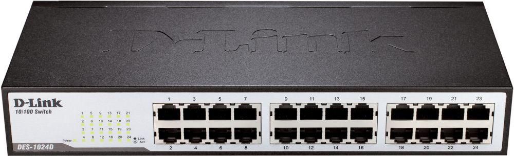 DLINK 24-Port 10/100 Unmanaged Desktop or Rackmount Switch(DES-1024D)