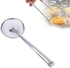 2-in-1 Stainless Steel Strainer Ladle With Clip For Fried Food - Silver