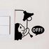 Girl Off Switch Wall Decal Sticker 10 x 10 cm