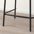 STIG Bar stool with backrest - black/black 63 cm