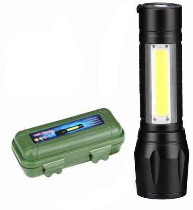 Flashlight Battery Charging USB -3 LED Light Modes - Color May Vary