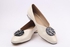Paylan Casual Leather Ballerina For Women - Beige