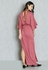 Ruched Kimono Slit Maxi Dress