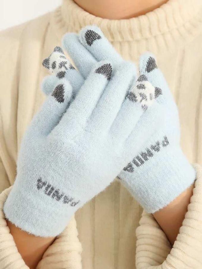 Panda Winter Gloves Warm Wool Gloves Luxury Hand Warmer-Touch Screen