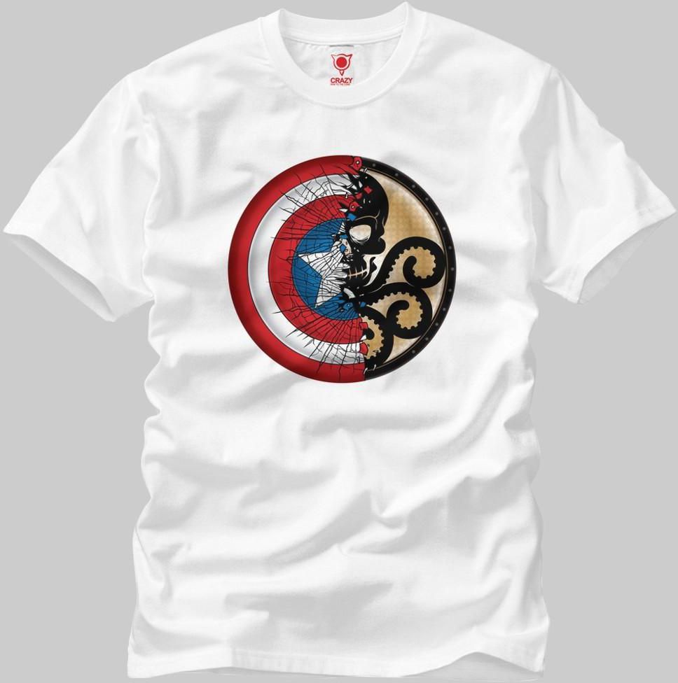 Captain America Hydra Logo Men T Shirt XS