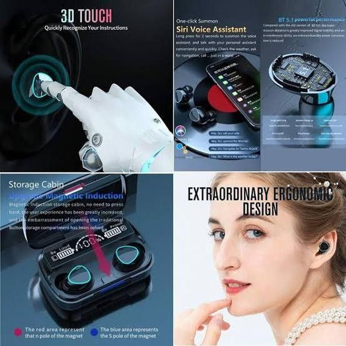 M10 TWS Bluetooth Earbuds Wireless Earbuds Bluetooth 5.3 headphones Wireless Earphones, Stereo IPX7 Waterproof Headsets Wireless Earphones