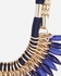 Style Europe Coreana Chain Necklace - Dark Blue & Gold