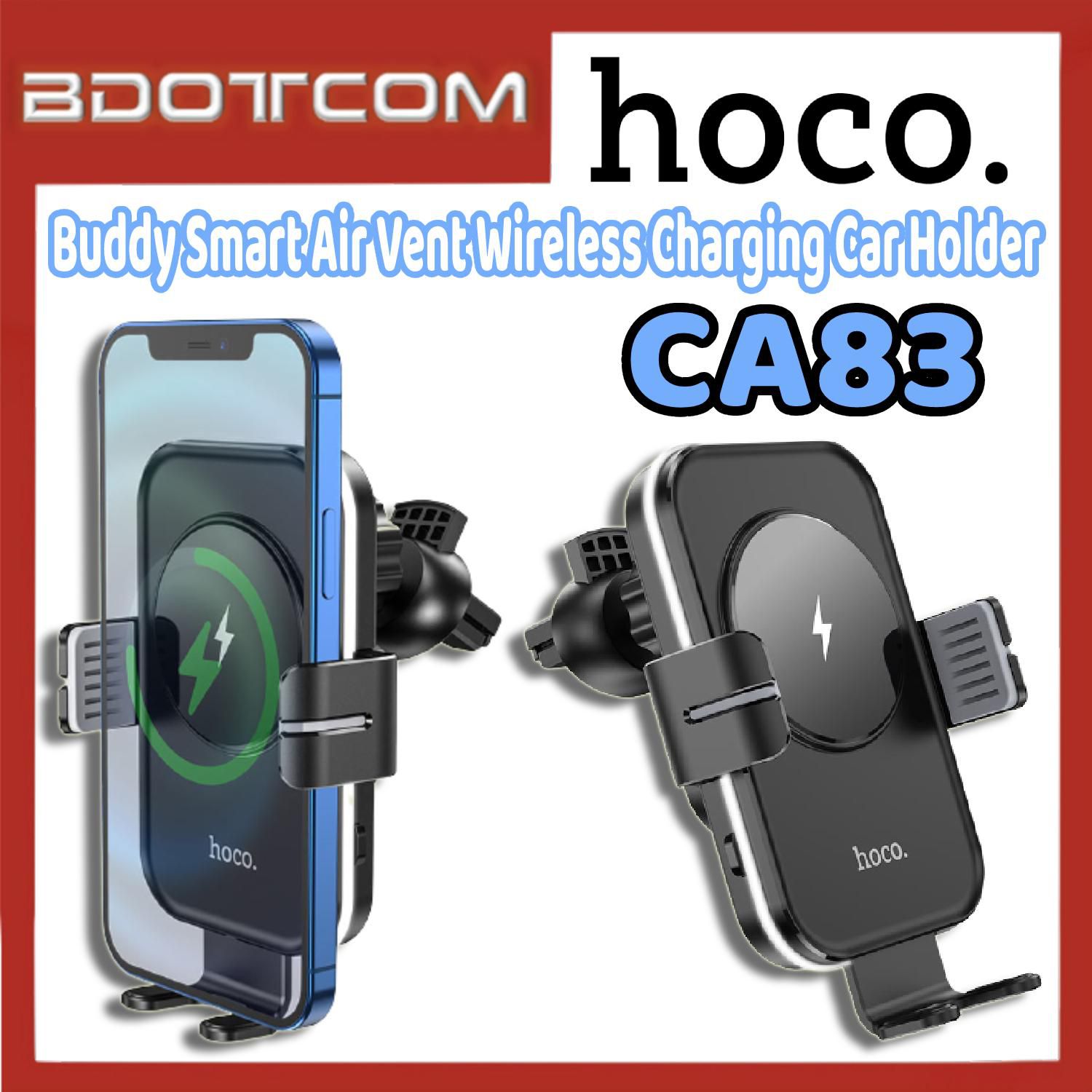 Hoco CA80 Buddy Smart Air Vent Wireless Charging Car Mount Phone Holder