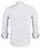 قميص كاجوال رجالي ضيق بياقة مطوية للأسفل وأكمام طويلة وصف أزرار واحد أبيض