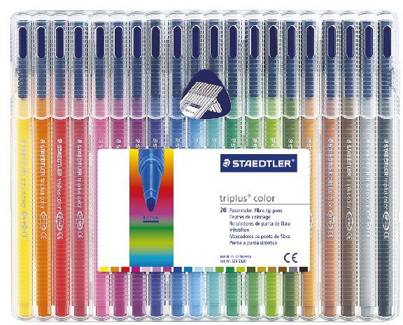 Staedtler Triplus Fibre-Tip Pen 20 Colour Pack