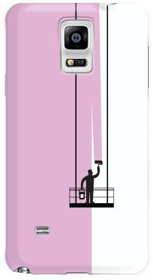 Stylizedd  Samsung Galaxy Note 4 Premium Slim Snap case cover Gloss Finish - Paint Hanger ‫(Pink)