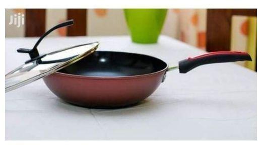 Non-Stick Deep Frying Pan With Glass Lid Cover