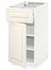 METOD / MAXIMERA Base cabinet with drawer/door, white/Lerhyttan black stained, 40x60 cm - IKEA