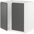 METOD Base cabinet for sink + 2 doors - white/Voxtorp dark grey 80x60 cm