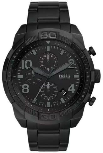 Get Fossil FS5712 Analog Casual Watch For Men, 50 mm, Stainless Steel Band - Black with best offers | Raneen.com