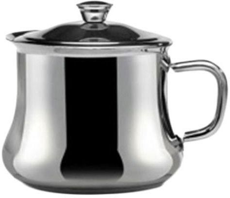 Zahran Stainless Steel Milk Pot With Handle - Silver - 14 Cm
