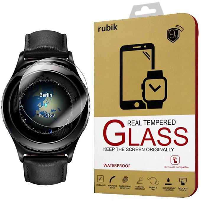 Rubik Real Tempered Glass HD Sapphire Screen Protector For Samsung Gear S2 Classic SM-R732 Black