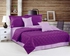 Hours Dark Purple Single Size (160 x 210 cm) Two Sided Compressed Comforter 4 Pieces Bedding Sets, HRS-4-15
