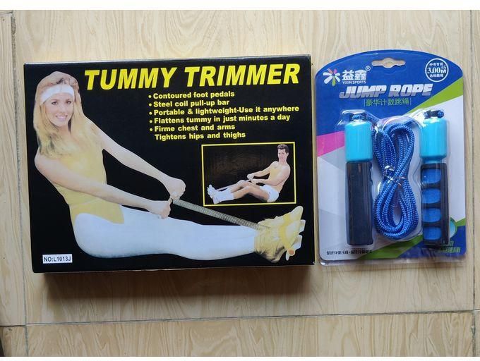 Tummy Trimmer And Adjustible Skipping Rope (with Counter)