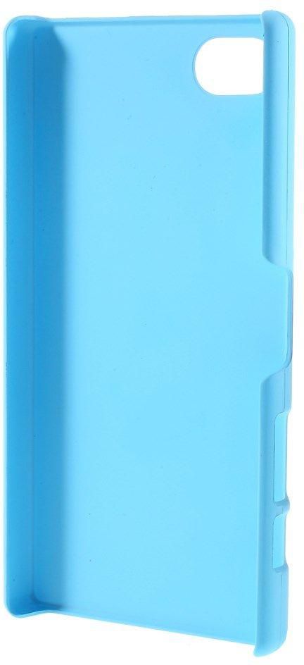 Rubberized PC Back Hard Cover Case for Sony Xperia Z5 Compact - Light Blue