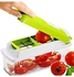 11-Piece Fruit And Vegetable Chopper And Slicer Set Green 1500 ml