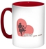 I Love You Mom Printed Coffee Mug Red/White 11ounce