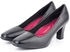 LARRIE Women Faux-Patent Leather Classic Heels Shoes - Size 39 (Black)