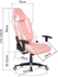Gaming Chair, Pink & White