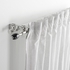 RÖNNSUMAK Double curtain rod set - silver-colour 120-210 cm 19 mm