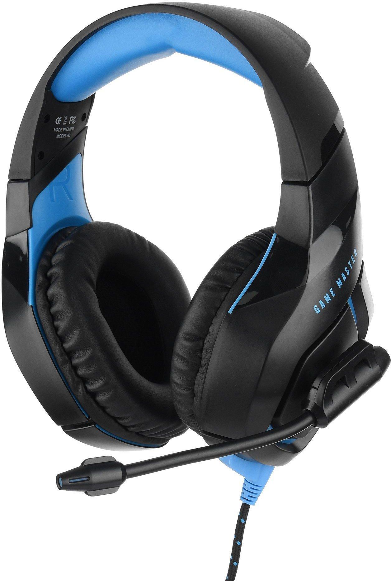 Game Master, Wired headset, 3.5mm, Black & Blue
