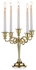 Sziqiqi Metal Candle Holder 5-Candle Stand 27cm Tall Wedding Event Candelabra Candle Stick, Gold