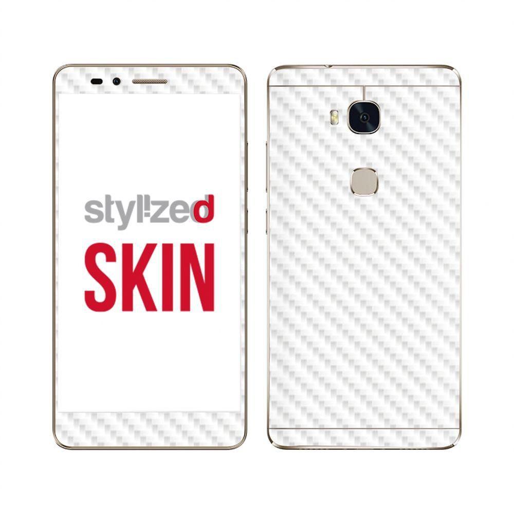 Stylizedd Vinyl Skin Decal Body Wrap for Huawei Honor 5X - Carbon Fibre White