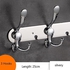 2 Pieces Hook for Kitchen and Bathroom,Wall Hanger,Modern Stainless Steel Wall Mounted Coat Hanger,Wall Mounted Coat Hanger for Jackets, 304 Stainless Steel for Bathroom(4 Hooks)