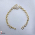 Gold-plated Bracelet For Women With A Lock, Lobes, Fits All Sizes