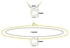 Vera Perla 18K Gold C Letter Mother of Pearl Jewelry Set - 2 Pieces