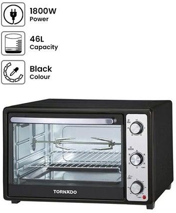 Electric Oven With Grill and Fan 46 L 1800 W TEO-46NE(K) Black
