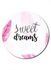 Sweet Dreams Printed Smooth Anti-Slip Mousepad 7.8inch Pink/White/Black