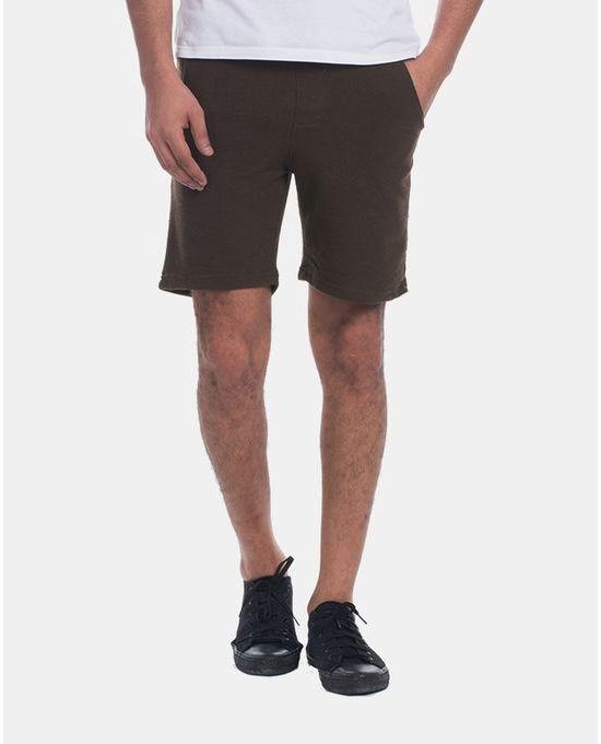 Andora Plain Comfy Shorts - Brown