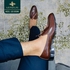 حذاء كلاسيك ليذاس جلد طبيعي - بني