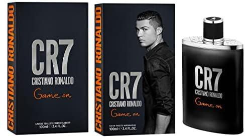 Cristiano Ronaldo CR7 Game On - Aromatic Fragrance For Men - Woody And Alluring Scent - Tropical And Dense Essence - A Dark And Sophisticated Aesthetic - Bold And Long Wearing - 3.4 Oz EDT Spray