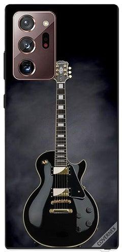 غطاء حماية واق لهاتف سامسونج جالاكسي نوت 20 ألترا بطبعة صورة لجيتار أسود