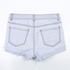 TANG Tang Women Sexy Applique Hole Shorts Sexy Jeans Denim Shorts - White