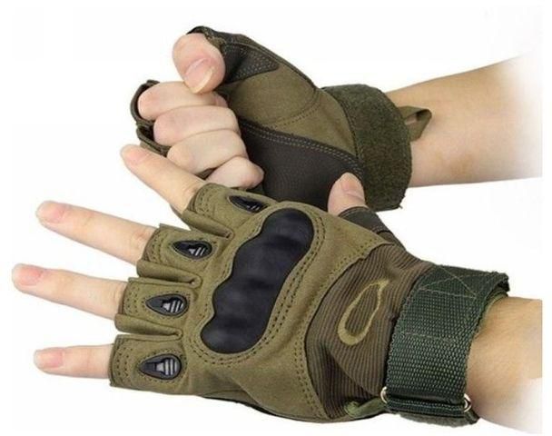 Fashion Half Finger Gloves Non-slip- JUNGLE GREEN